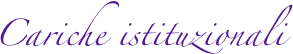 Cariche istituzionali
